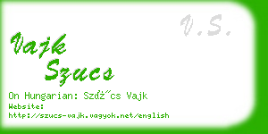 vajk szucs business card